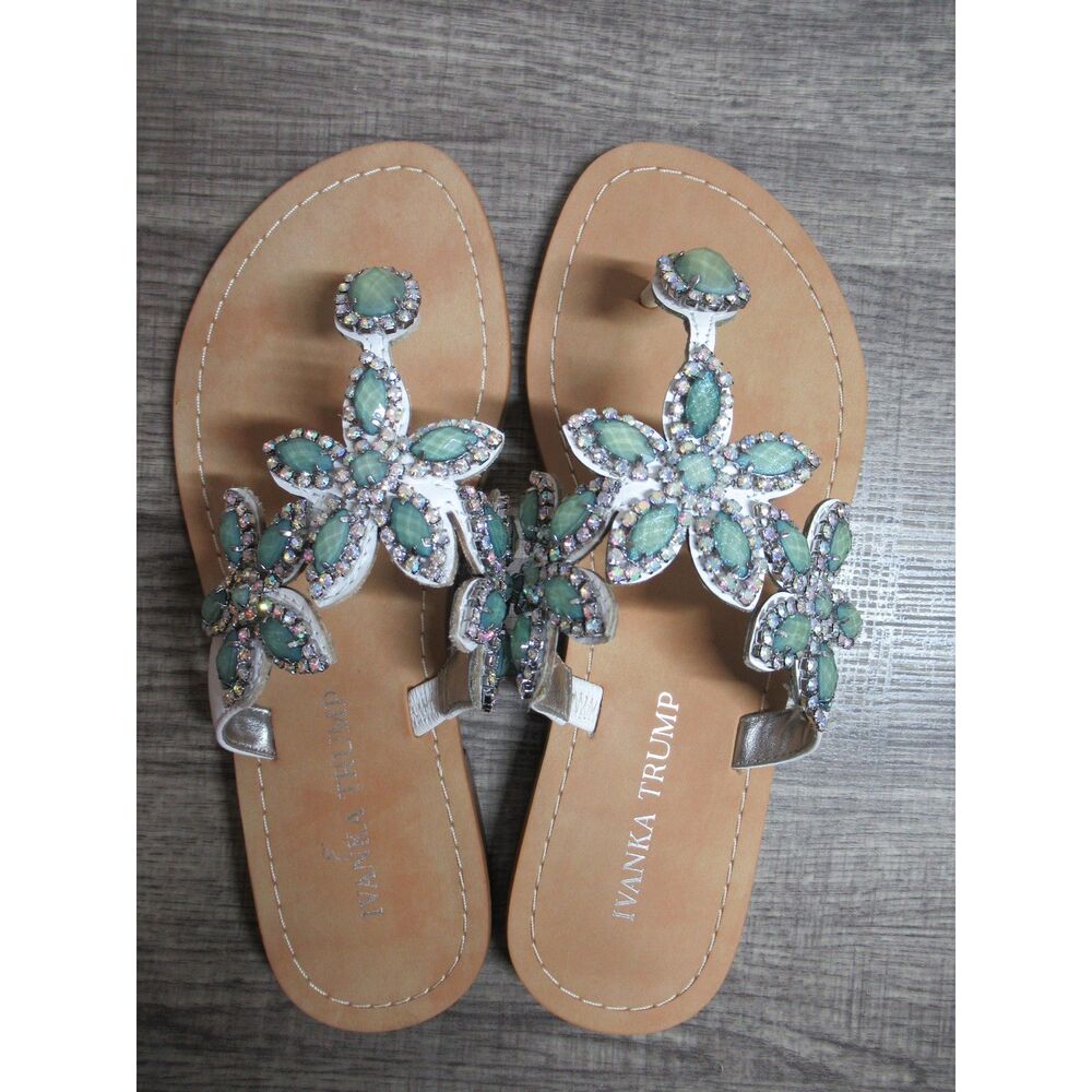 Ivanka Trump Embellished Thong Sandal Size 6